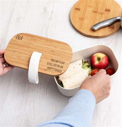 personalised bamboo lunch box